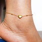 Belle Ame Heart Beaded Anklet