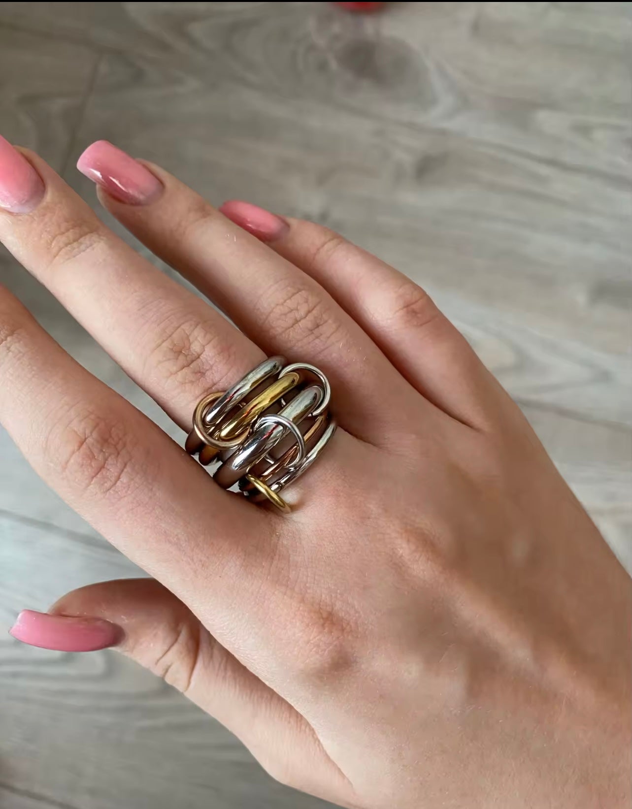 Omega Statement Stacked Ring