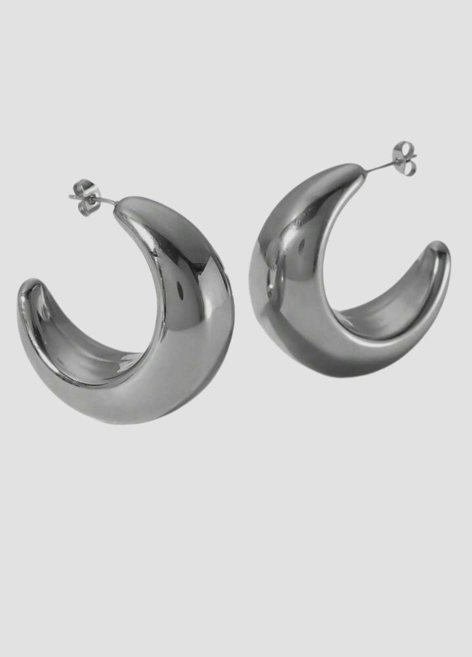 Emelia Chunky Hoop Drop Earrings