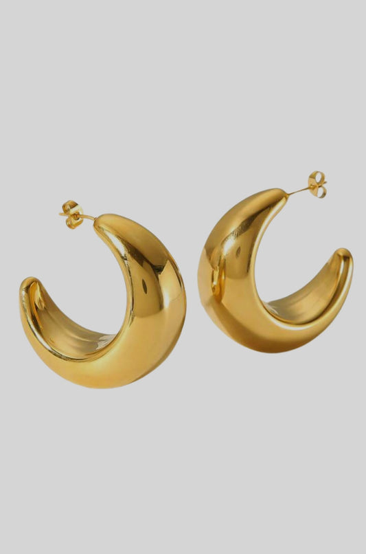 Emelia Chunky Hoop Drop Earrings