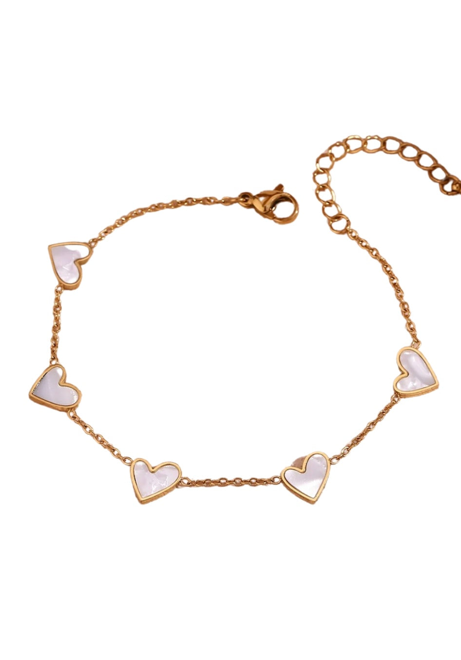 Ami Heart Shell Dainty Bracelet