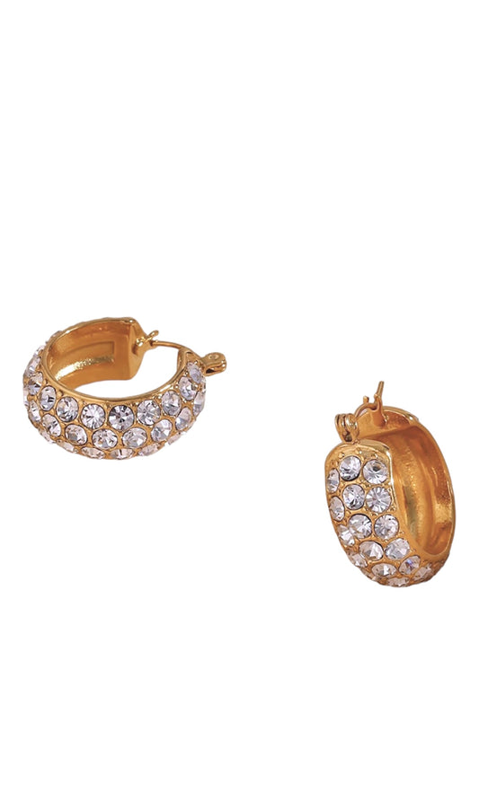 Star Cubic Zirconia Hoop Earrings