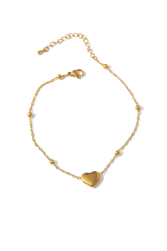 Belle Ame Heart Beaded Anklet