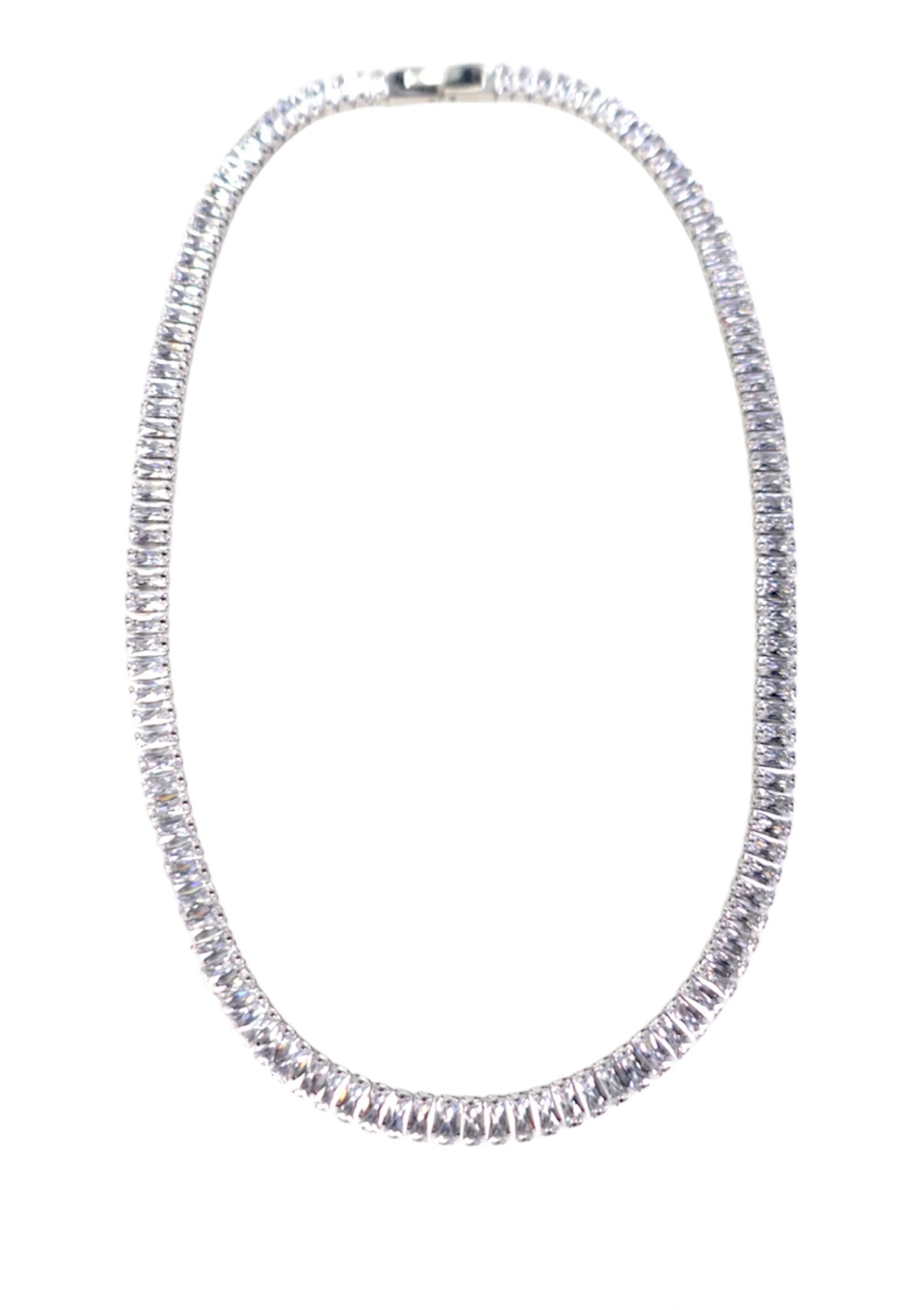 Shining Star Cubic Zirconia Tennis Necklace