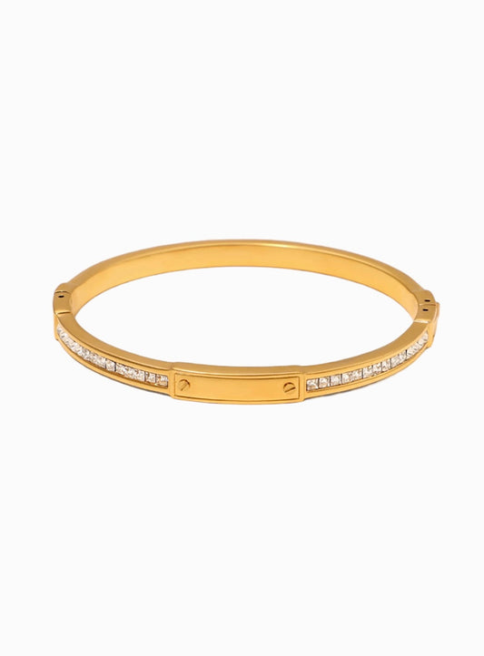 Gold Coast Lock Bangle Bracelet