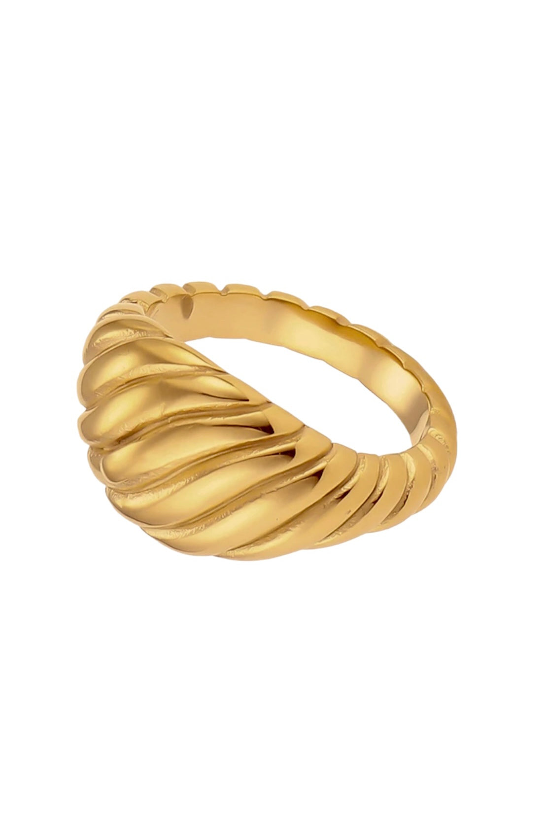 Santé Signet Croissant Gold Ring